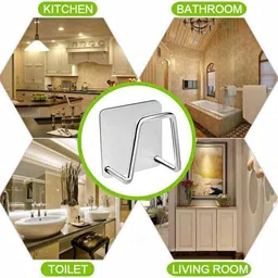 harvic Adhesive Stainless Steel Sponge Holder for Kitchen Sink Hook 2 image 3