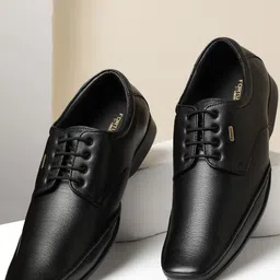 Liberty Men Black Solid Leather Formal Derbys-picture-42