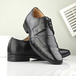 CLOG LONDON Men Textured Leather Formal Derbys-picture-3