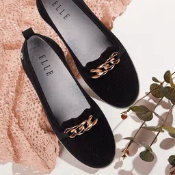 ELLE Women Black Perforations Derbys-picture-0
