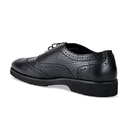 Cobblerz Men Basket Weave Textured Comfort Insole Leather Full Brogues image 3
