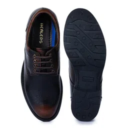 Liberty Men Navy & Brown Solid Leather Semiformal Derbys image 2