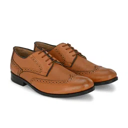 CLOG LONDON Men Perforated Leather Formal Derbys image 4