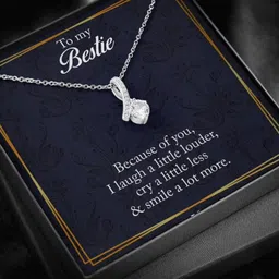 rakva To My Bestie Necklace, Birthday Gift For Best Friend, Bestie, BFF, Soul Sister Sterling Silver Pendant Set-picture-25