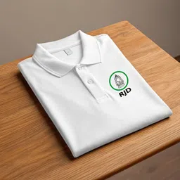 dazeel Men Printed Polo Neck Polycotton White T-Shirt image 5