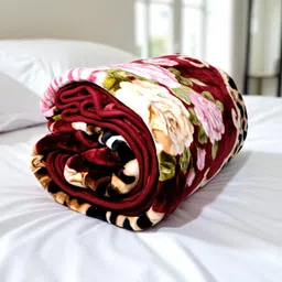 changers Floral Single Mink Blanket for Heavy Winter-picture-13