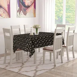 casa furnishing Polyester 6 Seater Floral Table Cover image 1