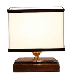 Multicolour Shade Table Lamp With Wood Base By New Era image 4