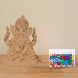Lord Ganesh MDF Wall Art DIY Kit for Painting Craft Activities and Home Decor-image-32
