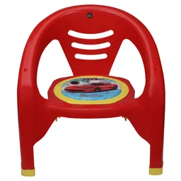 sukhson india Small Baby Chair with Removable Front Food and Safety Tray,Soft Cushion with Baby Whistle Sound-Random- Red image 2
