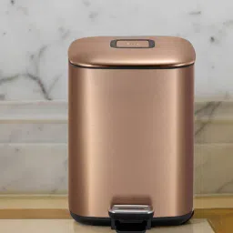6 ltrs Step Dustbin with Fingerprint Resistant (Bronze)-image-3