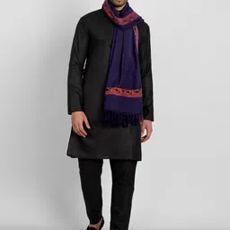 Zamour Wool Geometric Print Men Shawl image 4