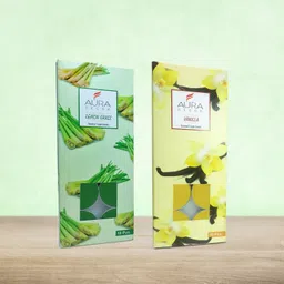 auradecor Pack of 20 Fragrance Tealights Vanila & Lemon Grass. Candle-picture-42