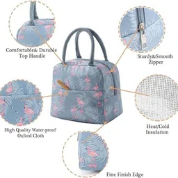 marjole Lunch Bag for Office Women Insulated Lunch Bag| Tiffin Bag School Waterproof Lunch Bag image 5