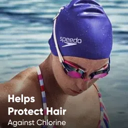 speedo Unisex-Junior Plain Moulded Silicone Swimming Cap image 3