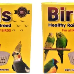 g p s 60G (Pack of 2) - Birds Healthy Natural Minerals Specially Soft Calcium Block 0.4 kg (2x0.2 kg) Dry Adult Bird Food image 3