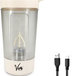 viva electric Self Stirring Shaker 400ml | USB Chargeable | Protein Shake & Coffee Mixer Cup 350 W Mixer Blender image 1