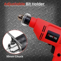 ranpra 100% COPPER ARMETURE FORWARD AND REVERSE DIRECTION 10MM DRILL MACHINE WITH 13PCS DRILL BIT Hammer Drill image 5