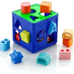 ssentrprioner Multicolor Shape Sorting Cube Toy for Toddlers – 16 Unique Shapes image 3