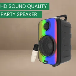 GUGGU Raibow (BLUETOOTH TROLLEY SPEAKER) Dynamic Thunder Sound With Karaoke MicO3 35 W Bluetooth Party Speaker image 1
