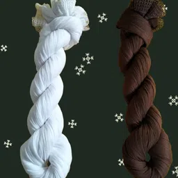 roundx Acrylic Printed White, Brown Women Dupatta-picture-12