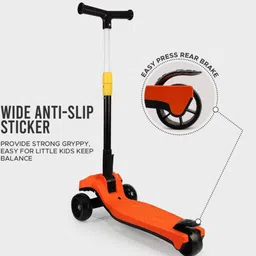 hk enterprises official Adjustable Height 3-Wheel Kick Scooter for Kids | Foldable Design, Ages 3+ Kids Scooter image 3