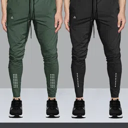 avolt Pack of 2 Men Solid Multicolor Track Pants-picture-13