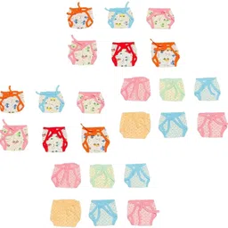 4newbies Cotton Nappies for new born baby 24 Pack Langot Washable Nappies, Multicolour image 2