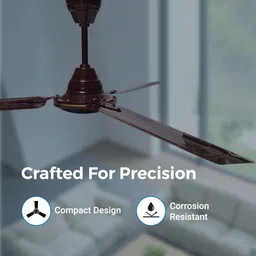 bajaj Crest Turbo 1200mm Brown CF 1200 3 Blade Ceiling Fan image 5