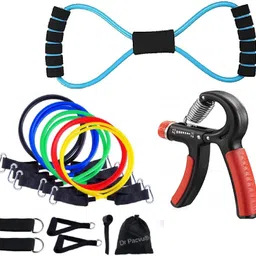 3|Hand Gripper/11in1/2-8Shape Resistance Band|Body Stretching &Fitness Equipment Fitness Accessory Kit Kit-image-61
