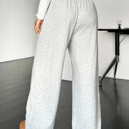 dockstreet Women Solid Grey Track Pants image 2