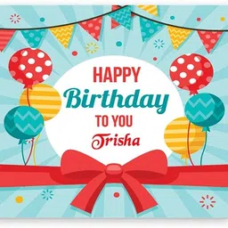 midas craft Happy Birthday Trisha ….05 Bithday Message Greeting Card image 1