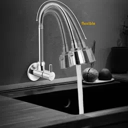 arean Flora Sink Cock with spray spout Tap for Kitchen Sink tap Spout Faucet with wall flange (Kitchen wash basin sink taps) Bib Tap Faucet (Wall Mount Installation Type) for Kitchen Sink tap Spout Faucet with wall flange (Kitchen wash basin sink taps) Kitchen Mixer Faucet image 4