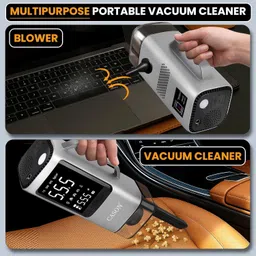 cason 6 in 1 Tyre Inflator for Car,Bike with Car Battery Jump Starter,Vaccum Cleaner 1 ft Battery Jumper Starter image 3