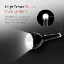 crentila Rechargeable 2 in 1 Long Range Torch Up to 1 Km With Dual Lithium Battery Torch Torch image 2