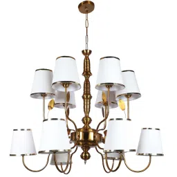 Nevara Antique Gold Iron Chandelier | E27 holder | without Bulb by Eliante by Jainsons Lights image 4