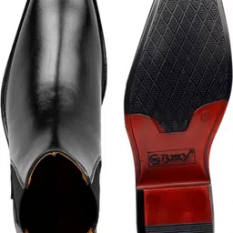 bxxy Men's New Arrival Faux Leather Material Height Increasing Elavetor Black Office Wear Chelsea Boots Boots For Men image 5