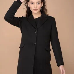 Crimsoune Club Women Single Breasted Notched Lapel Overcoat-image-9