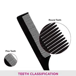 FEELHIGH Daily Grooming & Styling Fine Teeth Anti Static Sectioning Comb - Black image 3