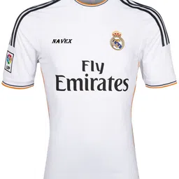 navex Footbal Jersey Club Real Madrid White Short Sleeve Ket Small Football Kit-picture-16