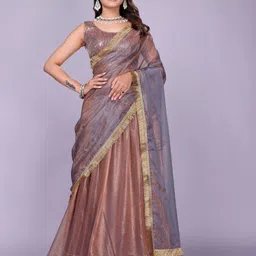 Solid Semi Stitched Lehenga Choli-image-2