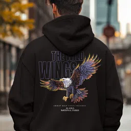 nobero Men Full Sleeve Graphic Print Hooded Sweatshirt-picture-19