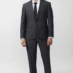 peter england Men Single Breasted - 2 button Solid Suit-picture-35