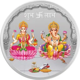 lords jewels Laxmi Ganesh Ji Color BIS Hallmarked S 999 10 g Silver Coin-picture-12