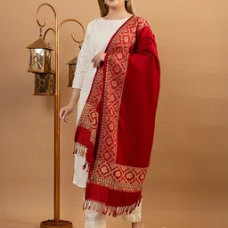 EVODAZE Wool Floral Print Women Shawl image 2