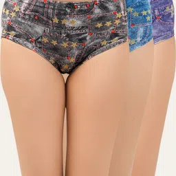 lady lyka Pack of 3 Women Hipster Multicolor Panty-picture-25