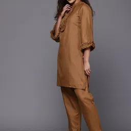 Varanga Fringed Detailed Pure Cotton Co- Ord Set image 4