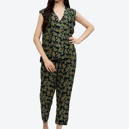 Baawri Floral Printed V-Neck Top & Trousers Co-Ords-picture-37