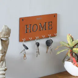 shribalajiarts Brown Home 6 Hooks Key Holder image 1