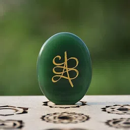 your crystals mate Green Aventurine Zibu Coin Polished Oval Crystal Stone image 2